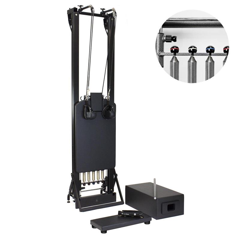 SPX® Max Reformer Bundle with Vertical Stand and High Precision Gearbar (Jet Black)